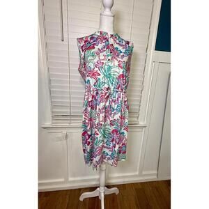 Stella Parker Floral Print Sleeveless Dress Medium